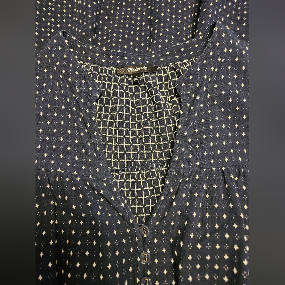 Dobby Tiered V-Neck Midi Dress - Picture 11 of 15